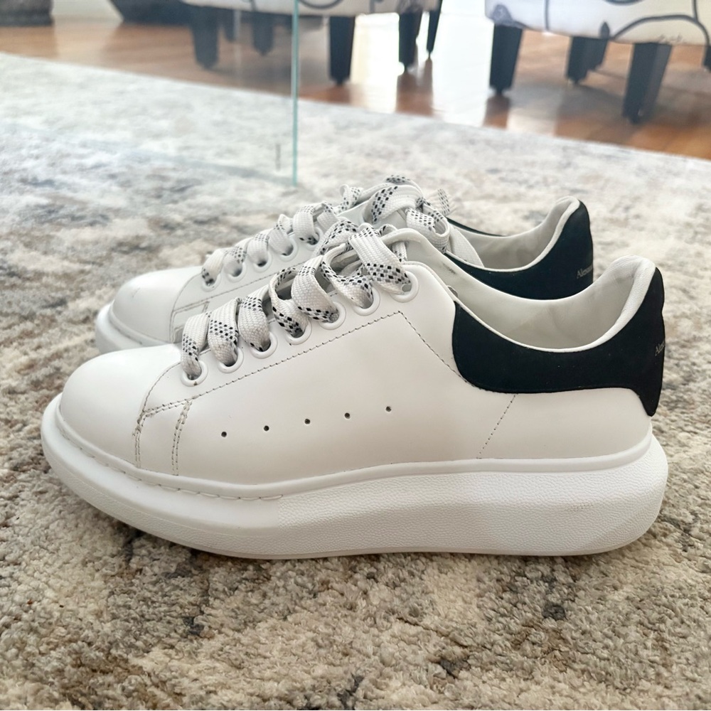 Alexander McQueen White and Black Sneakers